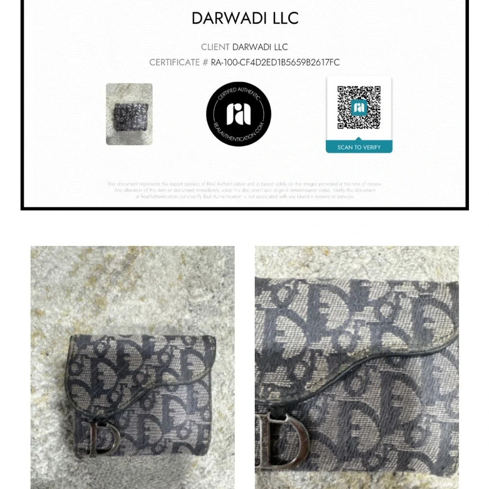 Dior Gray Monogram Wallet